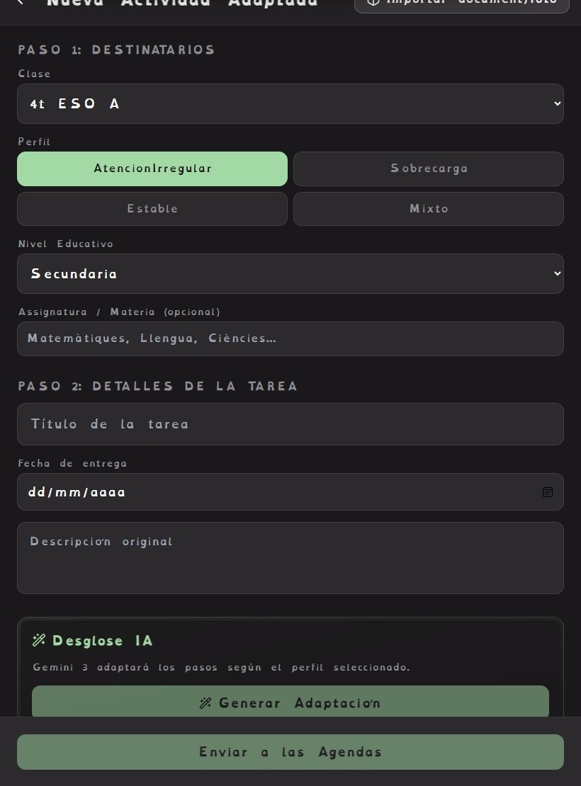 Paso 2: selección de ejercicios y fecha de entrega